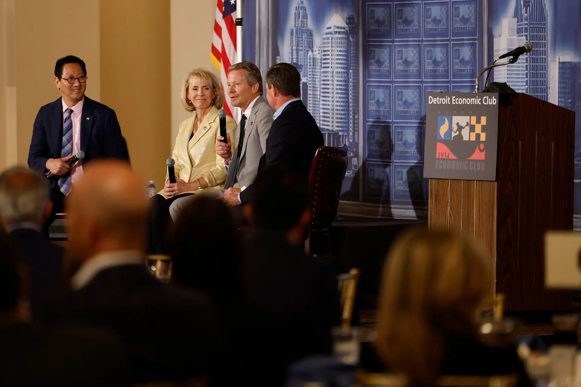 RU4M presidents on stage at the Detroit Economic Club event