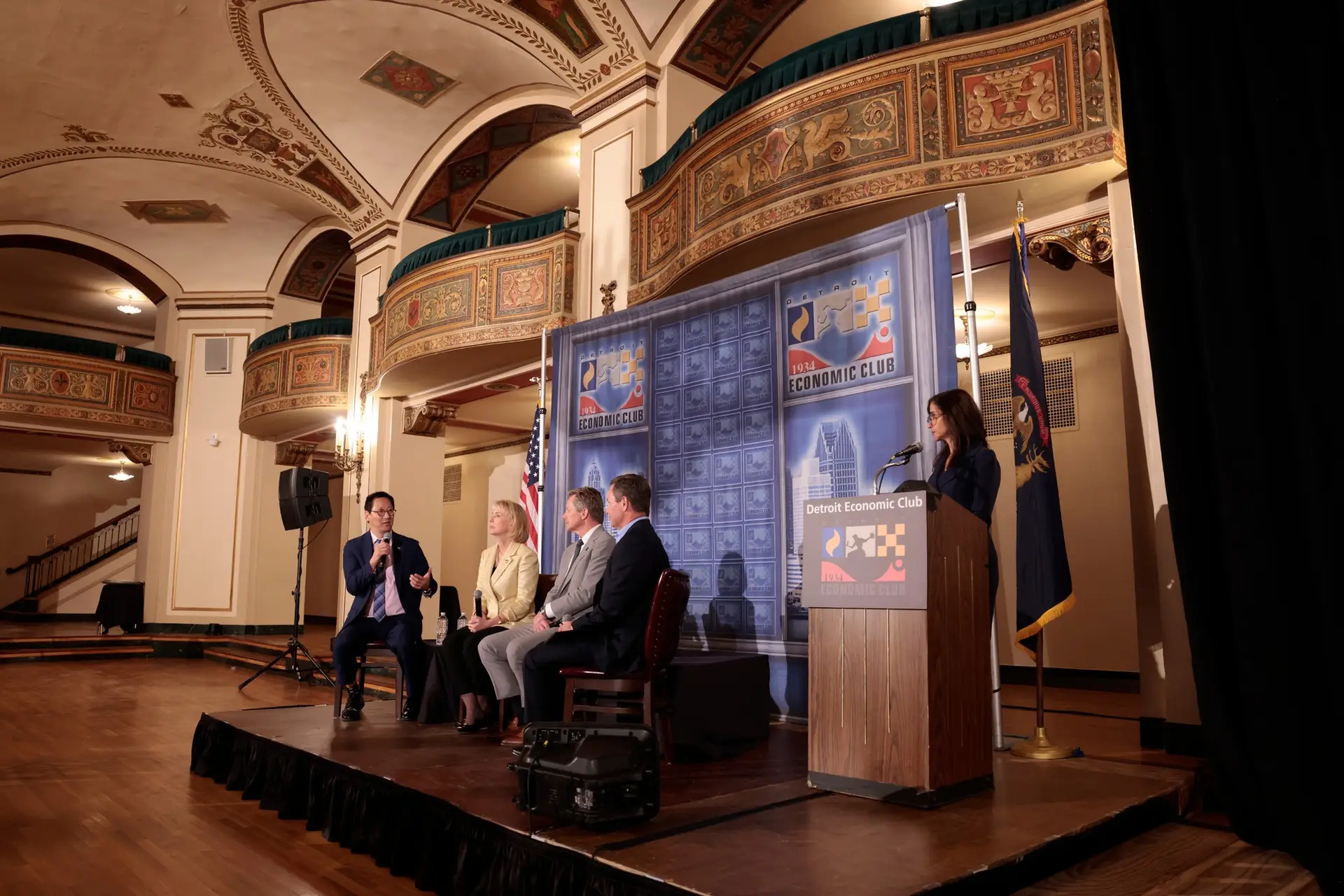 RU4M presidents on stage at the Detroit Economic Club event