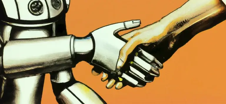 banner robo handshake dalle2